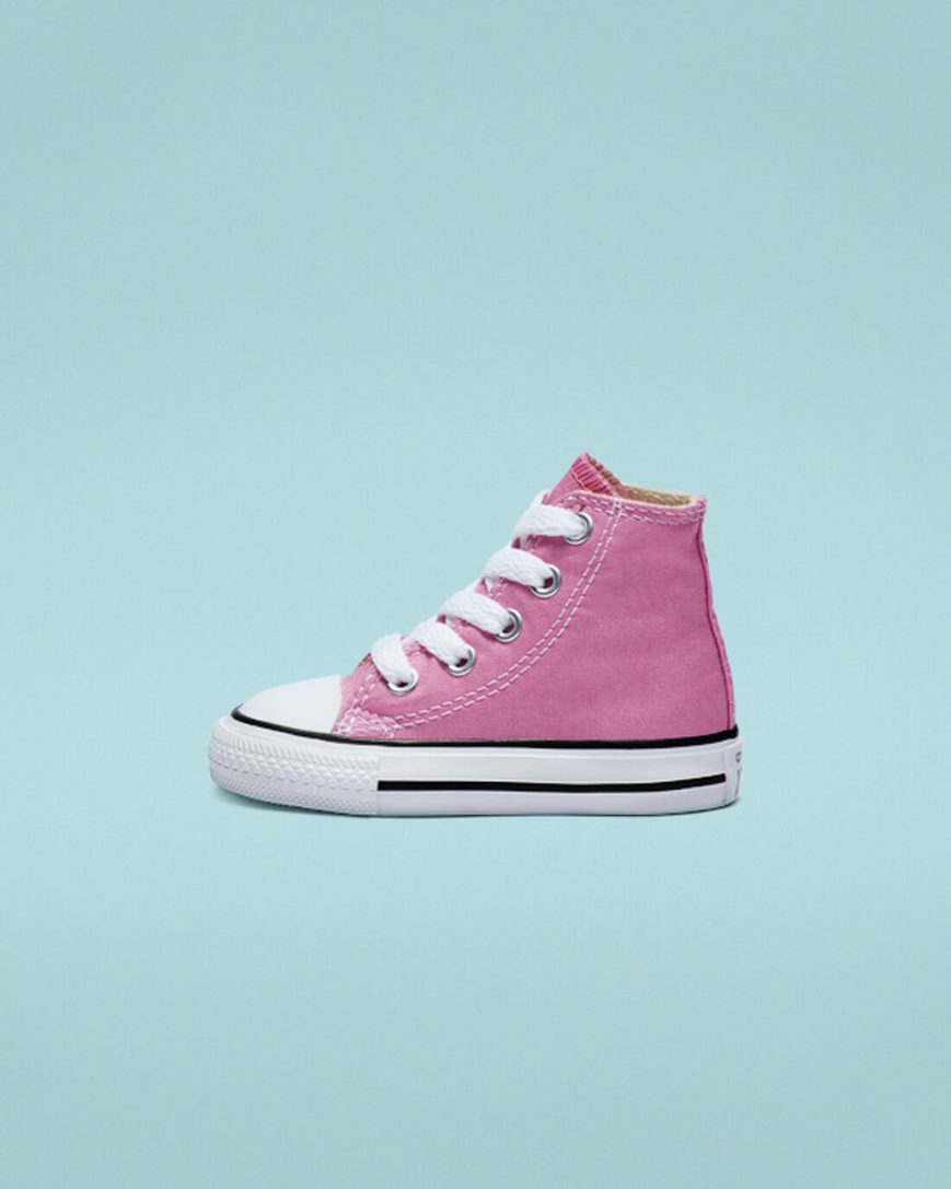 Dívčí Boty Vysoké Converse Chuck Taylor All Star Classic Růžové | CZ UDBG56